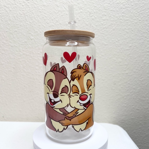 Chip and Dale Handmade Libbey Glass Cup - Picture 5 of 5